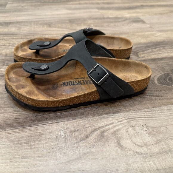 Birkenstock Gizeh Birko-Flor Black Size 38/ US 7 - Picture 2 of 8